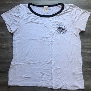 White graphic tee